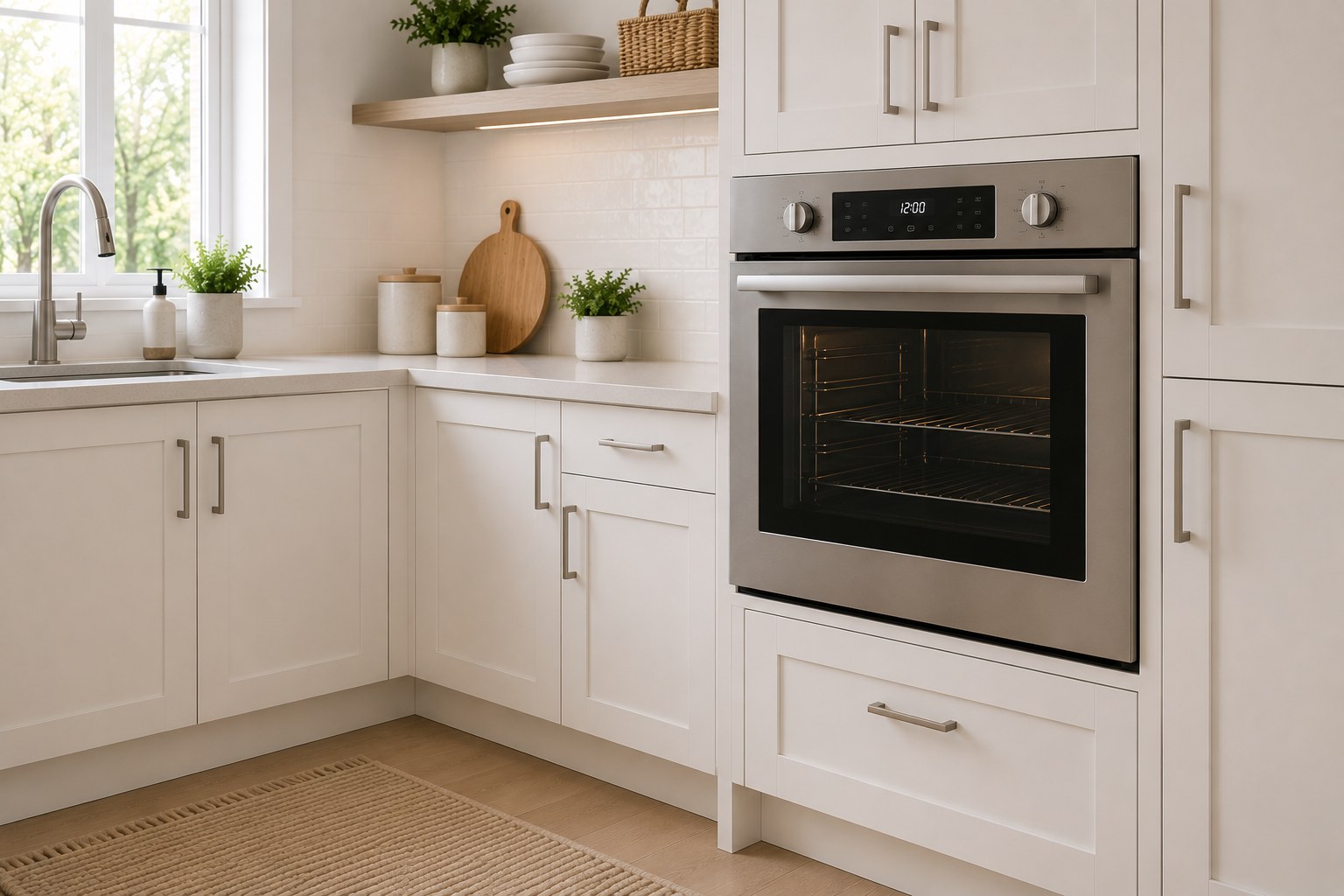 Modern Toronto kitchen with a stainless built-in electric wall oven — TrueFix oven repair